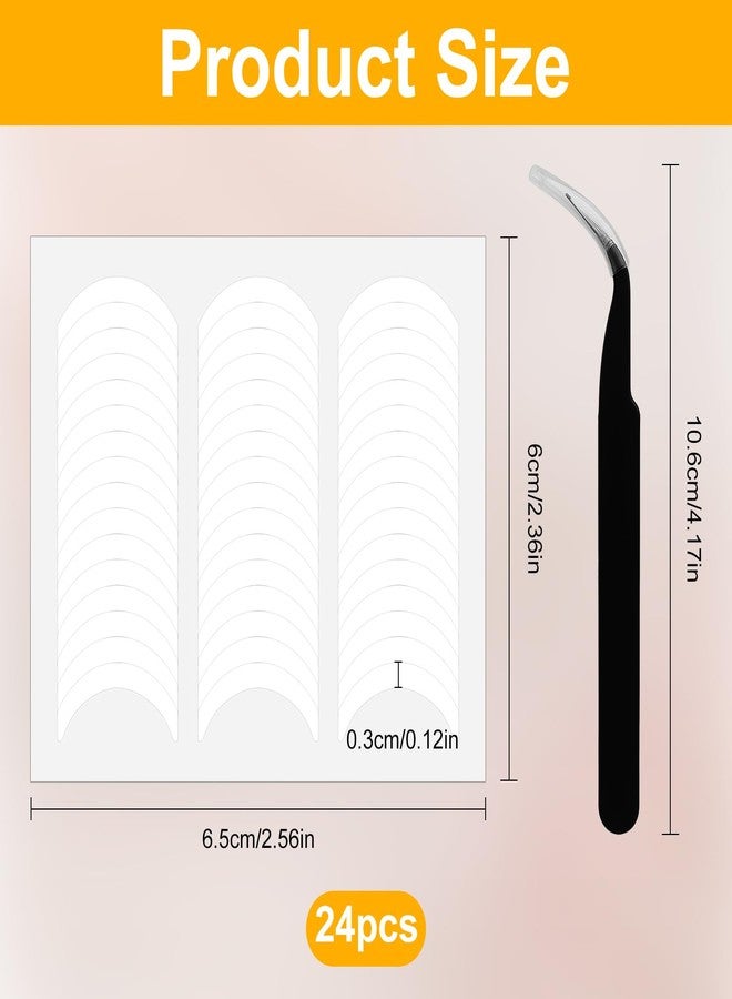 Pretwad 24 Sheets French Manicure Nail Stickers - 1152 Pcs Self-Adhesive White Tip Guides & Moon Stencils, Self Adhesive French Tip Stickers Guide, Half Moon Shaped Nail Guides Strip for Decoration DIY Tool - Image 2